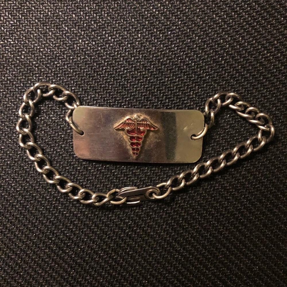 Medical ID hospital bracelet, diabetic